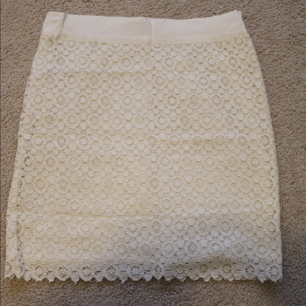 White Lace Pencil Skirt